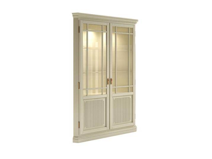 Eckvitrine Duett 2 Türen B 122 cm Pinie massiv von casamia