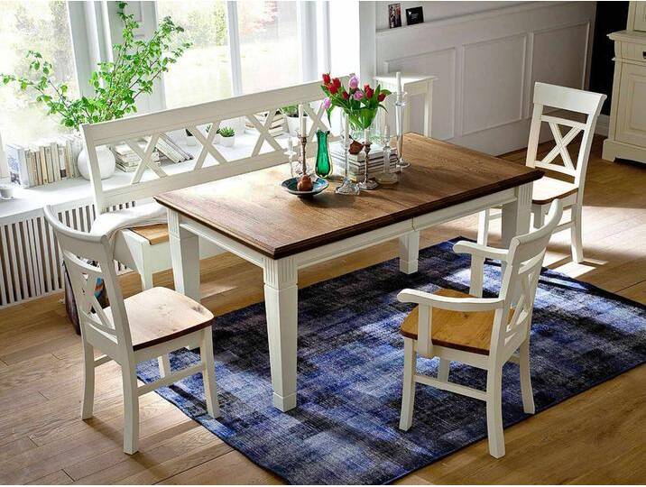 Essgruppe Padua Truhenbank Esstisch Armlehner Esszimmer-Stühle massiv Essgruppe Padua Truhenbank Esstisch Armlehner Esszimmer-Stühle massiv von casamia
