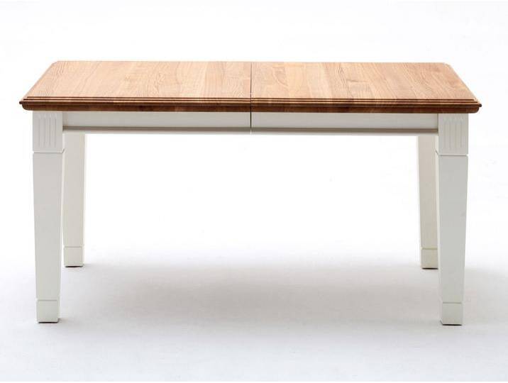 Esstisch Küchen-Tisch Novara 140/160/180x95cm weiß Wildeiche massiv von casamia