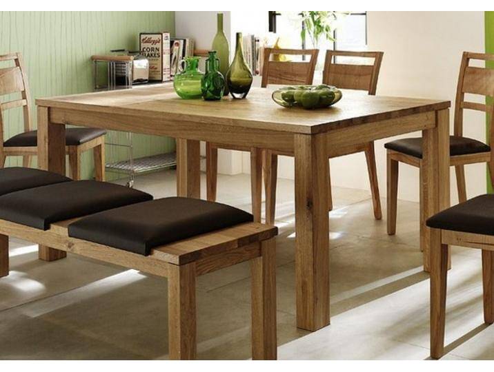 Esstisch Massivholz Colorado 120-300cm Wildeiche geölt von casamia