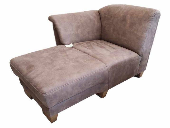 Récamiere Medina Ottomane Sofa Couch Ausstellungsstück 144x99x43/84 braun-creme von casamia