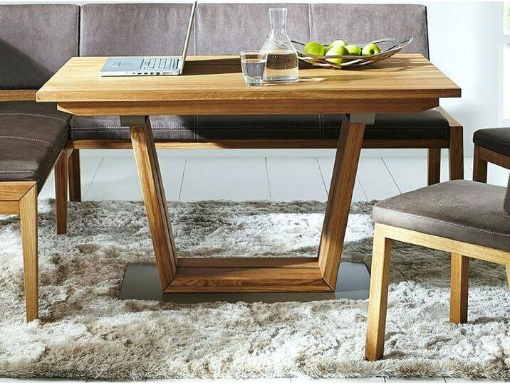 Säulentisch Aspen 120/130/140/150 x 70/80/90cm Wildeiche geölt von casamia