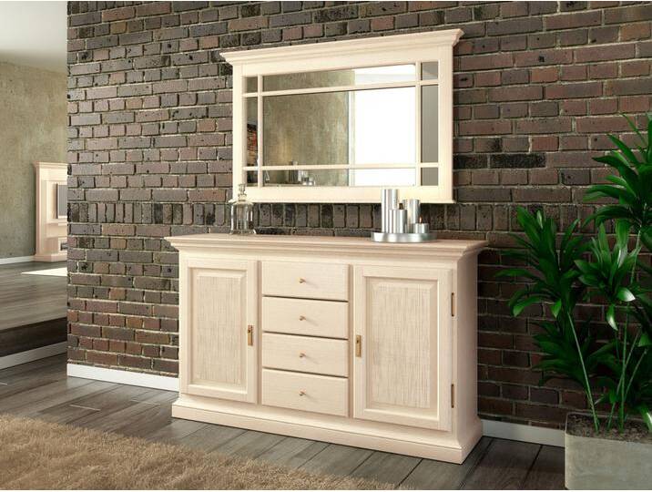 Sideboard Set mit Spiegel Duett B 162 H 196 cm Pinie massiv Sideboard Set mit Spiegel Duett B 162 H 196 cm Pinie massiv von casamia