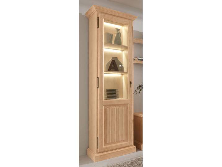 Vitrine Glas-Vitrine Standvitrine Casapino B 65 H 217 T 47 cm 1-türig aus Glas mit Holzfüllung von casamia