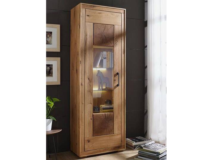 Vitrine Massivholz Standvitrine B 66 H 201 T 40 cm Waldeiche Glasvitrine Wildeiche massiv Vitrine Massivholz Standvitrine B 66 H 201 T 40 cm Waldeiche Glasvitrine Wildeiche massiv von casamia
