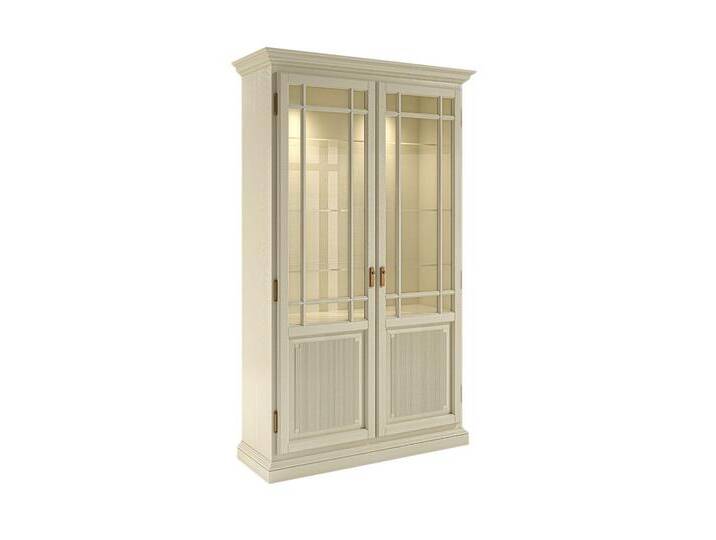 Vitrine Standvitrine Duett 2-türig B 112 cm Pinie massiv von casamia