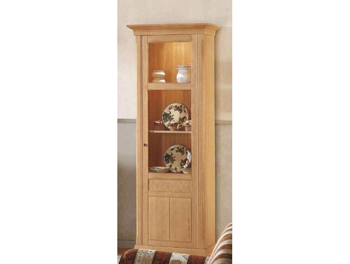 Vitrine Standvitrine hoch Vienna B 76 H 210 cm, Pinie massiv von casamia