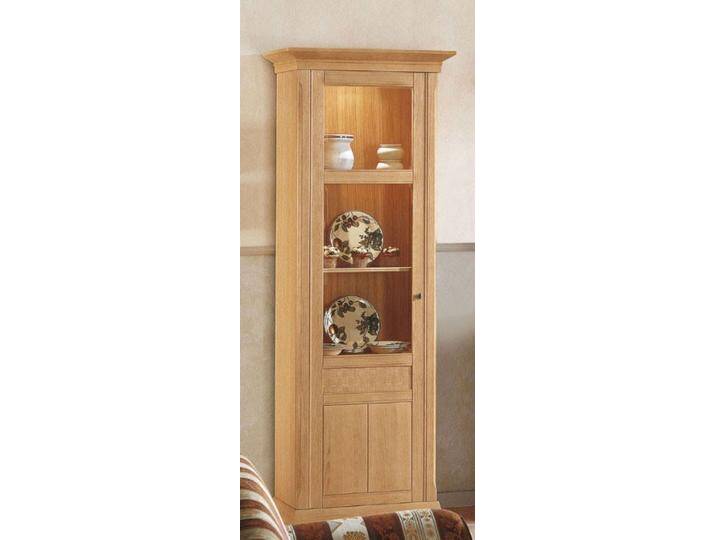 Vitrine Standvitrine hoch Vienna B 76 H 210 cm, Pinie massiv von casamia