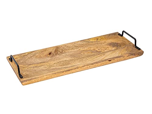 casamia Tablett Serviertablett Dekotablett Holztablett Holz Deko Tablett Mangoholz massiv Farbe Tablett 50 x 20 cm von casamia