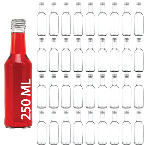 casavetro 12, 30, 42 x 250 ml Flaschen Gerad-Schrubverschluss Saftflaschen kleine Weinflaschen Flaschen zum selbst Abfüllen 0,25 Liter l Likörflaschen Schnapsflaschen Glas Essig-Öl (42 Stück) von casavetro