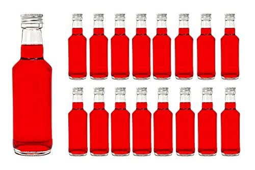 casavetro 16, 24, 30 Stück Kleine Saftflaschen Likörflaschen Smoothie Schnapsflaschen Flaschen mit Schraubverschluss 0,2 Liter (16 Stück-Monopol 200 ml) von casavetro