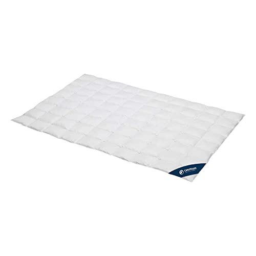 casimum® Luxus Sommer Daunendecke extra-leicht | Bettdecke | 155 x 220 cm | Füllung: 100% weiße, Neue Daunen | allergikerfreundlich | Made in Germany | weiß von casimum