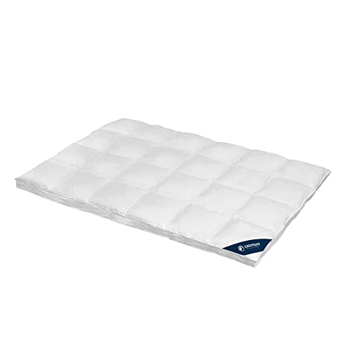 casimum® Premium polarwarme Winterdaunendecke | Bettdecke 155 x 220 cm | 100% weiße, Neue Daunen | allergikerfreundlich | Made in Germany | weiß von casimum