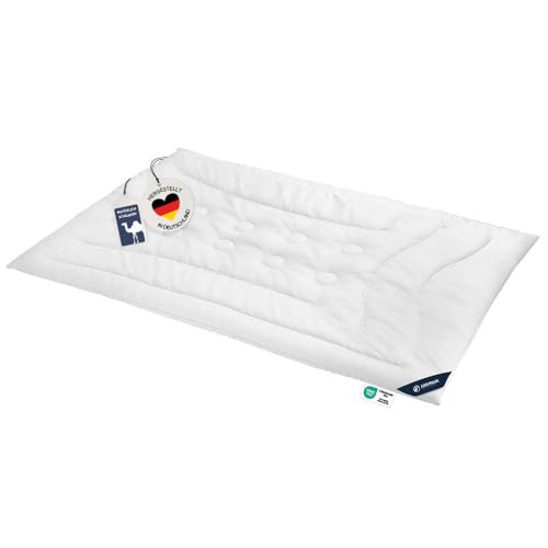 casimum® luxuriöse Kamelhaardecke | Winterdecke, Naturhaardecke | 155 x 200 cm | Füllung: 100% weicher Kamelhaar Flaum | Bezug: 100% Baumwolle | allergikerfreundlich | Made in Germany von casimum