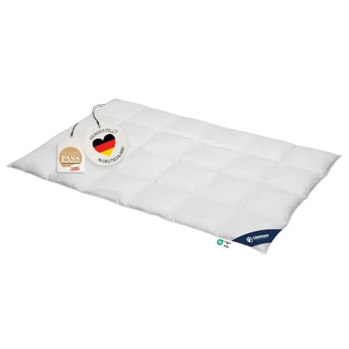 casimum Comfort Daunendecke 155x200 cm warm, Winterdecke, Bettdecke aus 60% Daunen und 40% Federn, Allergiker geeignet (Nomite), Made in Germany, Downpass von casimum