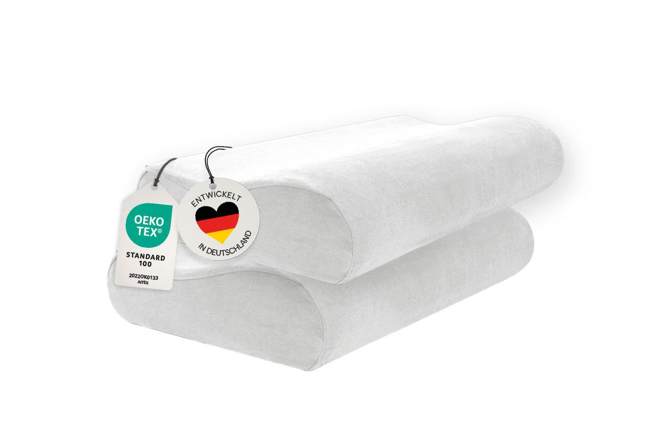 casimum Kissenbezug Schonbezüge für Orthopädisches Nackenkissen, (2 Stück), passend für ergonomisches Nackenstützkissen 60x30cm, Doppelpack (2Stk) von casimum