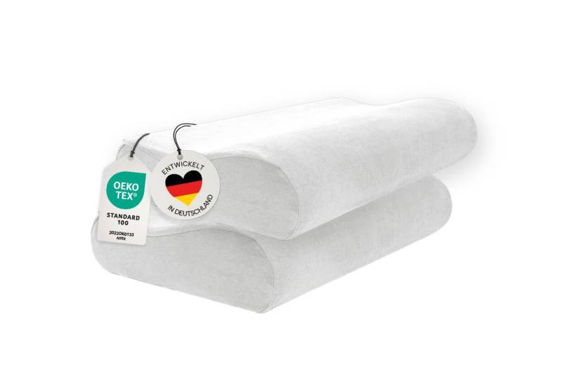 casimum Kissenbezug Schonbezüge für Orthopädisches Nackenkissen, (2 Stück), passend für ergonomisches Nackenstützkissen 60x30cm, Doppelpack (2Stk) von casimum