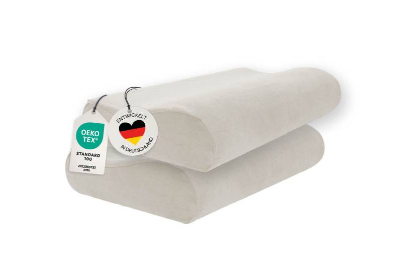 casimum Kissenbezug Schonbezüge für Orthopädisches Nackenkissen, (2 Stück), passend für ergonomisches Nackenstützkissen 60x30cm, Doppelpack (2Stk) von casimum