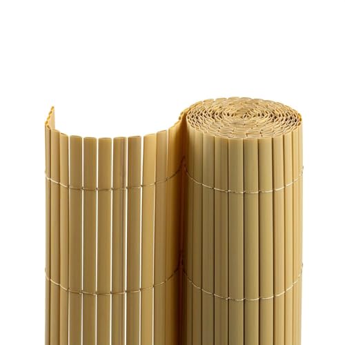 casmartis PVC Sichtschutzmatte - Bambus - 160 x 1000 cm (2-teilig) - Zaunsichtschutz, Sichtschutzzaun, Balkonverkleidung, Zaunblende von casmartis