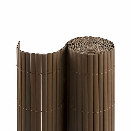 casmartis PVC Sichtschutzmatte - braun - 100 x 400 cm - Zaunsichtschutz, Sichtschutzzaun, Balkonverkleidung, Zaunblende von casmartis