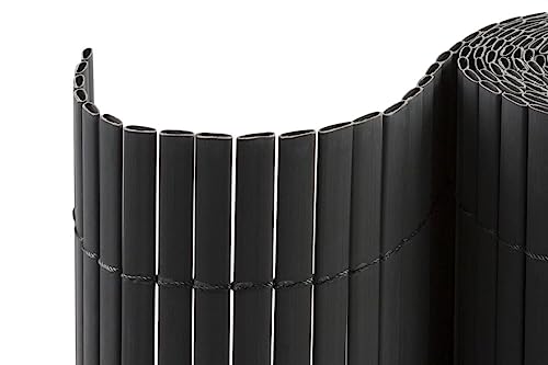 casmartis PVC Sichtschutzmatte - grau - 120 x 400 cm - Zaunsichtschutz, Sichtschutzzaun, Balkonverkleidung, Zaunblende von casmartis