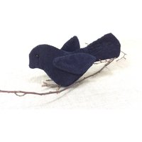 Plüsch Samt Blau Vogel Zweig Füße Dekor 6" Rustikal Wald Plüsch Samt Blau Vogel Zweig Füße Dekor 6" Rustikal Wald von cassieschmidt