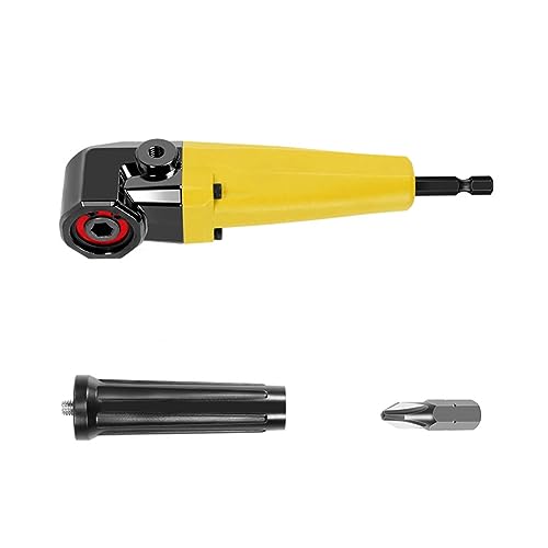 casstaly 1 Stück Bohrwinkel Adapter Schraubendreher Sechskantschlüssel Bohrer Stecknuss Halter Elektrowerkzeug Gelb von casstaly