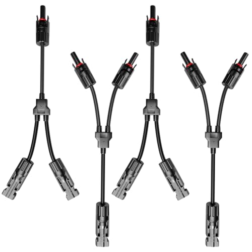 casstaly 2 Paar Y-Solarstecker DC 1000 V FMM + MFF für parallele Verbindung zwischen Solarmodulen, Solarkabelabzweigung casstaly 2 Paar Y-Solarstecker DC 1000 V FMM + MFF für parallele Verbindung zwischen Solarmodulen, Solarkabelabzweigung von casstaly