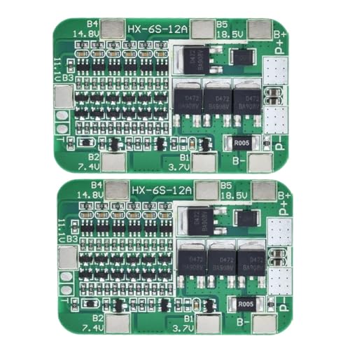 casstaly 2 x 6S 22,2 V 12 A Li-Ion-Akku-Schutzplatine für 18650 Li-Ion Lithium-Batteriezellenmodul DIY-Kit casstaly 2 x 6S 22,2 V 12 A Li-Ion-Akku-Schutzplatine für 18650 Li-Ion Lithium-Batteriezellenmodul DIY-Kit von casstaly