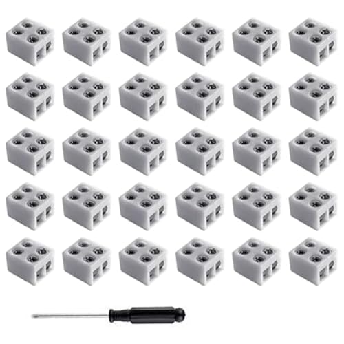 casstaly 30 Stück LED-Lichtstreifen, lötfrei, 2-polig, 8 mm, LED-Steckverbinder, Streifen zu Draht für 5–24 V, einfarbiges LED-Lichtband von casstaly
