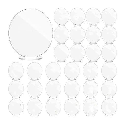 casstaly 30 Stück runde transparente Blanko-Acryl-Tischschilder für Hochzeit, Geburtstag, Tischkarte, 1 mm Dicke casstaly 30 Stück runde transparente Blanko-Acryl-Tischschilder für Hochzeit, Geburtstag, Tischkarte, 1 mm Dicke von casstaly