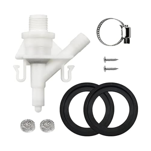 casstaly 385311641 Wohnmobil-WC-Wasserventil-Set und 2 Stück 385311658 Spülkugeldichtung, Ersatz für 300, 310, 320 RV-Toiletten casstaly 385311641 Wohnmobil-WC-Wasserventil-Set und 2 Stück 385311658 Spülkugeldichtung, Ersatz für 300, 310, 320 RV-Toiletten von casstaly