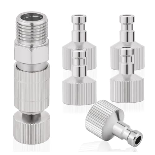 casstaly Airbrush-Schnelltrennkupplung, Verbindungsstück, Metall, 0,3 cm männlich und weiblich, Adapter, Luftbürste, 6 Stück von casstaly