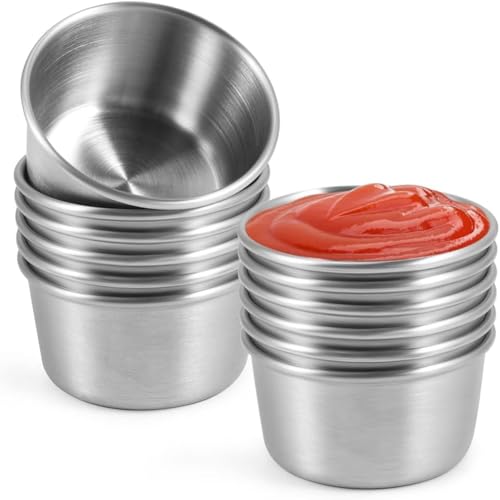 casstaly Auflaufförmchen für Soßen, Dip-Schüssel, Mini-Saucenbecher, Pudding, Gewürzbecher für Zuhause, Restaurant, Silber, 12 Stück, 70 ml casstaly Auflaufförmchen für Soßen, Dip-Schüssel, Mini-Saucenbecher, Pudding, Gewürzbecher für Zuhause, Restaurant, Silber, 12 Stück, 70 ml von casstaly