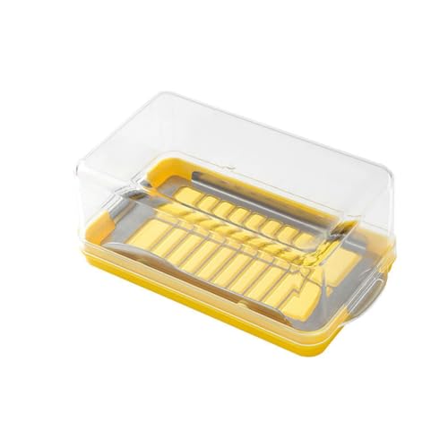 casstaly Butterschneide-Aufbewahrungsbox, zeitsparender Butterschneider, gekühlter Butterbehälter mit Edelstahlschneider, groß casstaly Butterschneide-Aufbewahrungsbox, zeitsparender Butterschneider, gekühlter Butterbehälter mit Edelstahlschneider, groß von casstaly