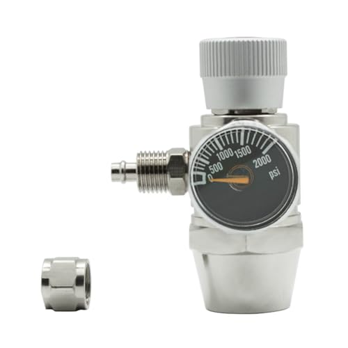 casstaly CO2-Regler für Aquarien, CO2-Regler, 2000 psi Manometer für 6 mm Saugrohr, 5/8-18UNF von casstaly