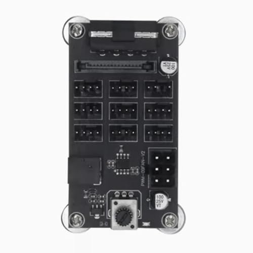 casstaly Computergehäuse, Lüftergeschwindigkeitsregler, Lüftermodul, 9-K, Lüfter-Hub, PWM, High-Power, gewaltsamer Ventilator, Geschwindigkeitsregler, Netzteil von casstaly