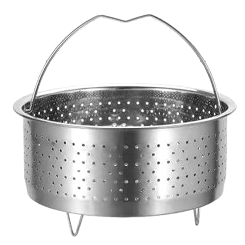 casstaly Edelstahl Dampfkorb Reiskocher für Instant Cooker mit Griff Schnellkochtopf Reis Dampfgarer von casstaly