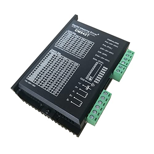 casstaly Ersatzteile DM542T Schrittmotortreiber CNC 1.0-4.2A 20-50VDC Micro-Pas Auflösung 1/128 kompatibel mit Schrittmotoren 17 und 23 von casstaly