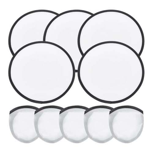 casstaly Faltbarer Scheibenventilator, 24,8 cm, Sublimationsventilator, Polyester, schwarzer Rand, Faltventilator-Set mit Tasche für Schwarz, 5 Stück casstaly Faltbarer Scheibenventilator, 24,8 cm, Sublimationsventilator, Polyester, schwarzer Rand, Faltventilator-Set mit Tasche für Schwarz, 5 Stück von casstaly