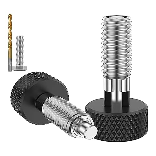 casstaly Griff-Set, mit gerändeltem Griff, Edelstahlschloss M6 zum Rollen von Werkzeugkasten, Schwarz (1 Set) von casstaly