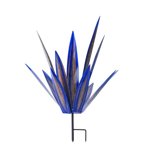 casstaly Große Tequila-Skulptur, rustikale Metall-Agaven-Pflanzen für den Außenbereich, Terrasse, Hof, Heimdekoration, handbemalte Metall-Agave, einfach zu installieren, einfach zu bedienen von casstaly