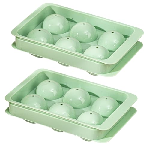 casstaly Große quadratische Eisformen, 5,1 cm, platzsparende Whiskey-Eisform, auslaufsicher, rund, einfache Installation, einfach zu bedienen, grüne Eiswürfelform casstaly Große quadratische Eisformen, 5,1 cm, platzsparende Whiskey-Eisform, auslaufsicher, rund, einfache Installation, einfach zu bedienen, grüne Eiswürfelform von casstaly