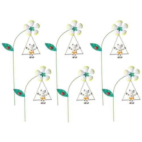 casstaly Iron Garden Flowers Dekorative Eisen-Pflanzstäbe, 26 cm, dekorative Hofpfähle mit niedlichen Tieren auf Schaukeln, B casstaly Iron Garden Flowers Dekorative Eisen-Pflanzstäbe, 26 cm, dekorative Hofpfähle mit niedlichen Tieren auf Schaukeln, B von casstaly