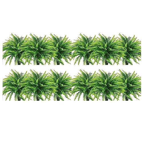 casstaly Künstliche Pflanzen, künstliche Hängepflanzen, künstliche Farne für Outdoor-Farne, künstliche Boston-Farnpflanze für den Außenbereich, Kunststoffpflanzen, 12 Stück casstaly Künstliche Pflanzen, künstliche Hängepflanzen, künstliche Farne für Outdoor-Farne, künstliche Boston-Farnpflanze für den Außenbereich, Kunststoffpflanzen, 12 Stück von casstaly