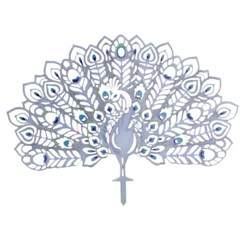 casstaly Pfauen-Gartenstecker aus Metall, ausgehöhlt, Hofkunst, Pfauenstatue, dekorativ, Metallpfauen, Tier, breitet seinen Schwanz aus, Weiß casstaly Pfauen-Gartenstecker aus Metall, ausgehöhlt, Hofkunst, Pfauenstatue, dekorativ, Metallpfauen, Tier, breitet seinen Schwanz aus, Weiß von casstaly