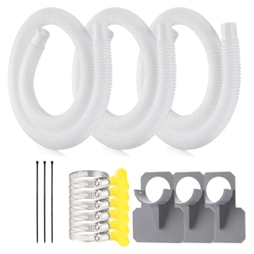 casstaly Poolpumpenschläuche für oberirdische Pools – 3,2 cm Durchmesser, Ersatzschlauch für Poolpumpe, 150 cm lang, Filterpumpe 607, 637 von casstaly