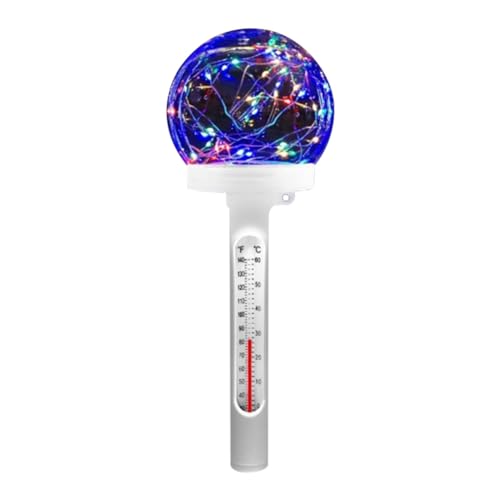 casstaly Poolthermometer Schwimmendes Poolthermometer mit LED Schwimmlicht für Außen- und Innenpools und Spas casstaly Poolthermometer Schwimmendes Poolthermometer mit LED Schwimmlicht für Außen- und Innenpools und Spas von casstaly