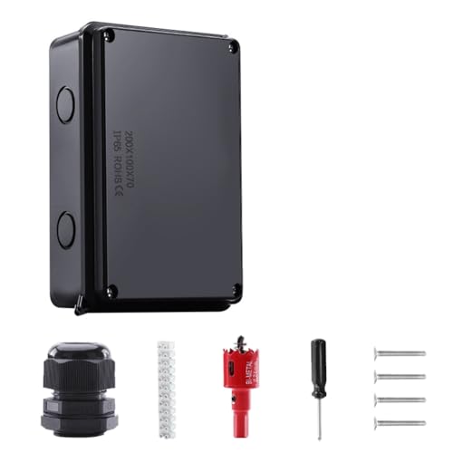 casstaly Wasserdichte Abzweigdose Kunststoff Power Seal Box Allgemeine Elektrotechnik Gehäuse Schwarz 1 Set casstaly Wasserdichte Abzweigdose Kunststoff Power Seal Box Allgemeine Elektrotechnik Gehäuse Schwarz 1 Set von casstaly