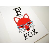 F Wie Fox 8 X 10 Kunstdruck von cathypeng